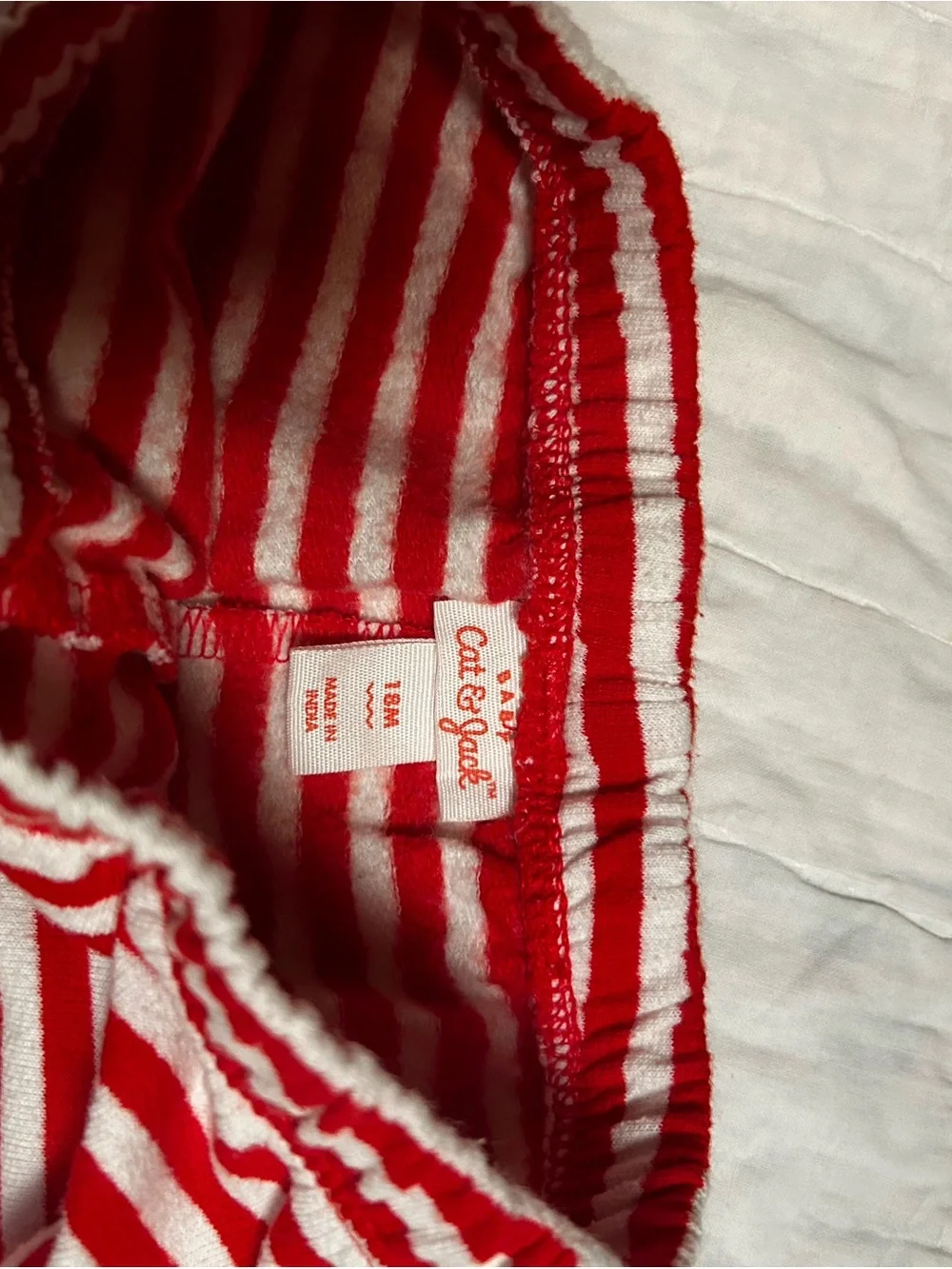& Jack Valentine’s Heart Sweatshirt & Striped Pants Set 18M